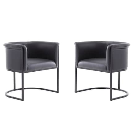 Manhattan Comfort Cosmopolitan Dining Chair in Black, PK2 2-DC044-BK